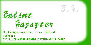 balint hajszter business card